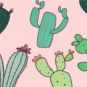 Cactus Print iPhone 13 Pro Max Clear Case